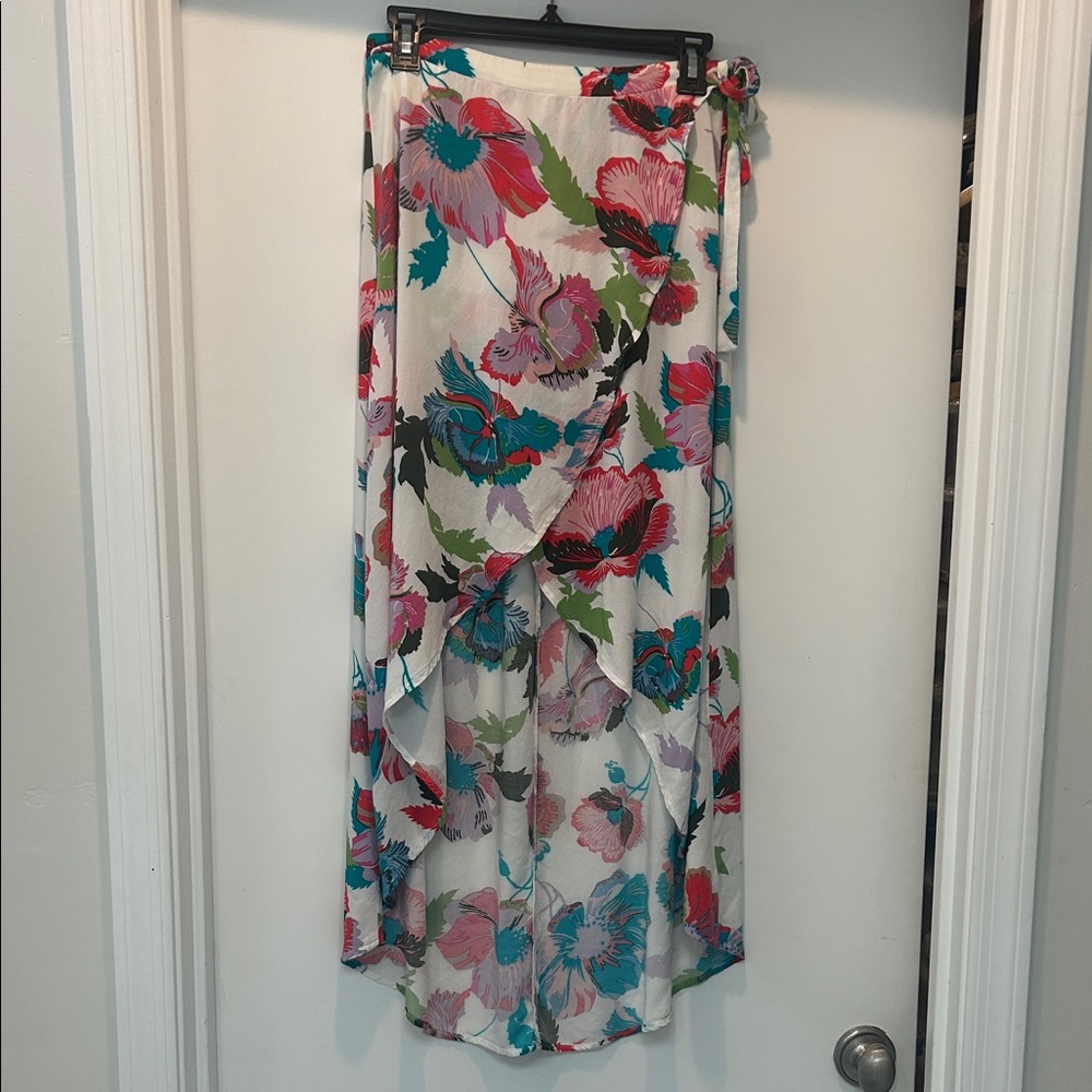 love, Fire Floral Maxi Skirt - Multicolor